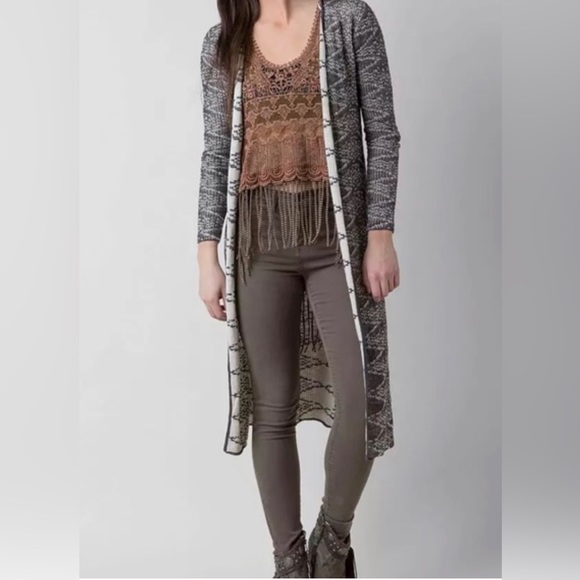 Billabong Womens Small Diamond Reversible Cardigan Long Sleeve Sweater - Picture 1 of 11